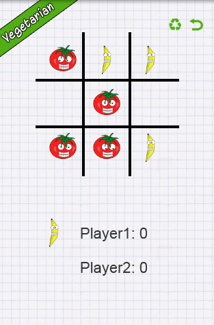 Vegetarian Tic Tac toe Screenshot 3