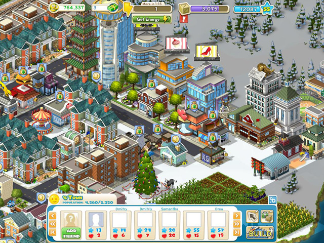 Facebook game CityVille screenshot 1 