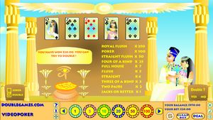 Screenshot of Egyptian Videopoker