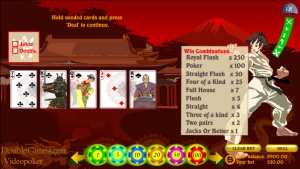 Screenshot of Japanese Videopoker