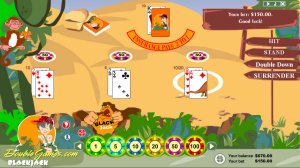 Screenshot of Prehistoric Blackjack