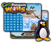 Crazy Penguin Wars game on FaceBook