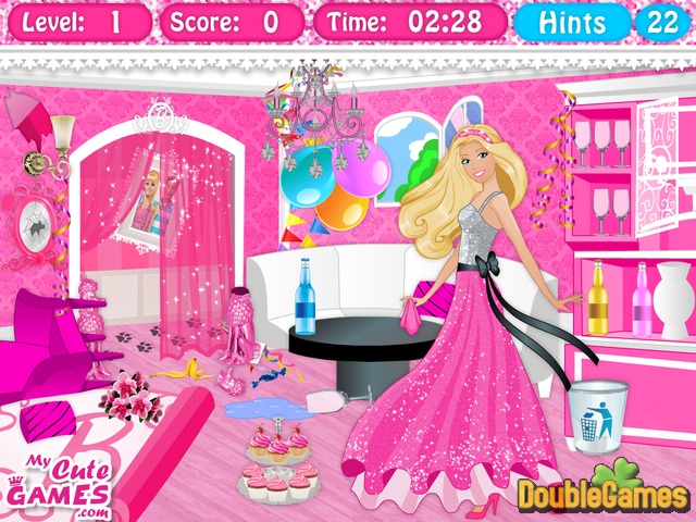 barbie games clean up house