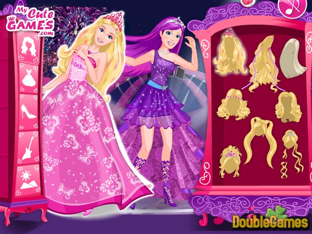 Barbie the princess and the pop star online games 