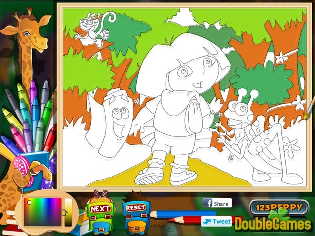 Dora The Explorer Online Coloring Page Online Game