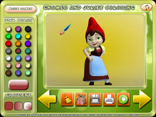 Free Download Gnomeo and Juliet Coloring Screenshot 3
