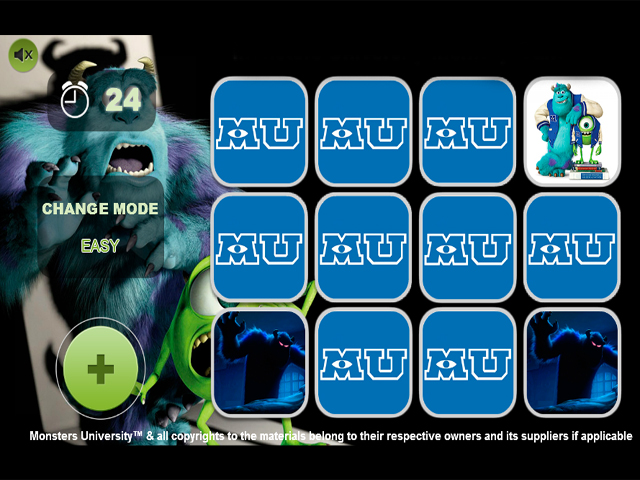 Free Download Monster's University Memory Game Screenshot 2